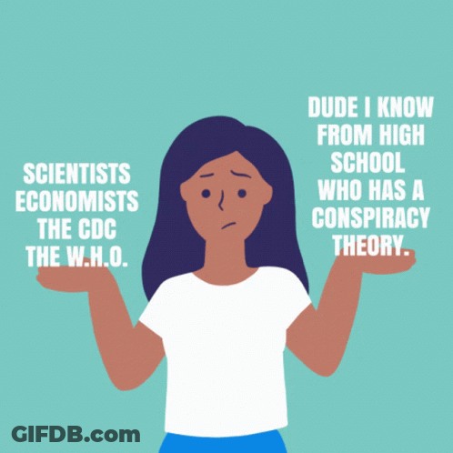 Cartoon Woman Dude I Know From High School Who Has A Conspiracy Theory GIF