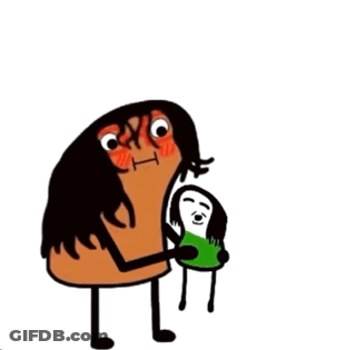 Cartoon Woman Holding Another Woman's Hand GIF
