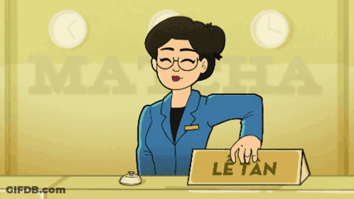 Cartoon Woman Holding Le Tan Sign GIF