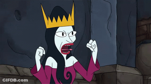 Cartoon Woman In Crown And Purple Dress GIF