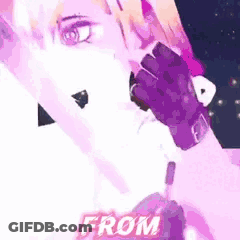 Cartoon Woman In Purple Glove And Watch Saying From GIF