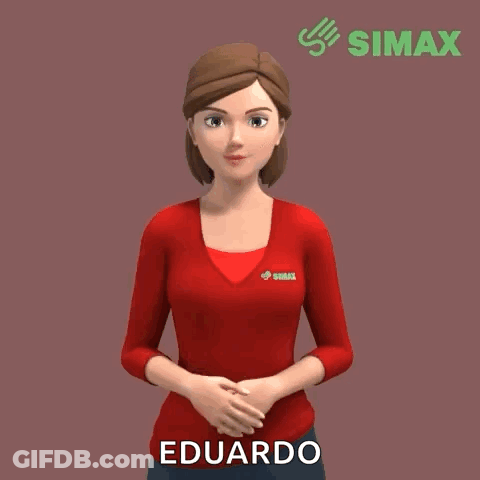 Cartoon Woman In Red Shirt Saying Thank You Eduardo GIF