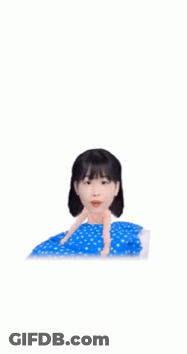 Cartoon Woman Laying On Blue Blanket GIF
