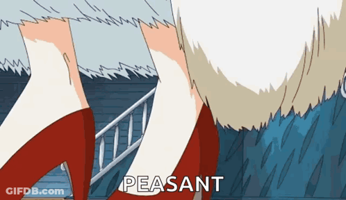 Cartoon Woman Legs With Peasant GIF