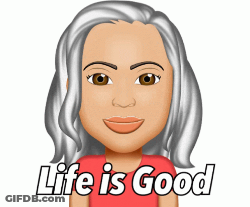 Cartoon Woman Life Is Good GIF