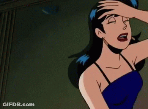 Cartoon Woman Lying On Floor Eyes Closed Mouth Open GIF