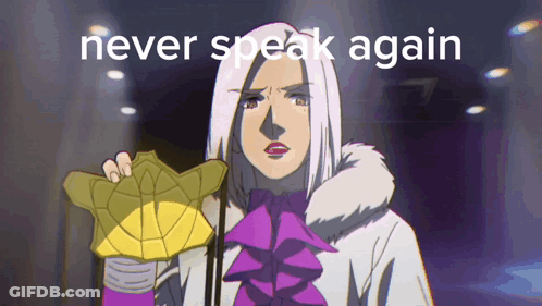Cartoon Woman Never Speak Again GIF