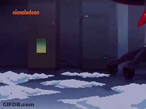 Cartoon Woman's Legs With Nickelodeon Logo GIF