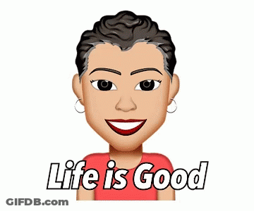 Cartoon Woman Saying Life Is Good GIF