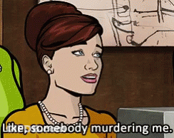 Cartoon Woman Saying Like Somebody Murdering Me GIF