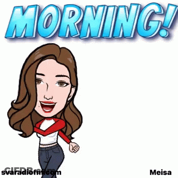 Cartoon Woman Saying Morning GIF