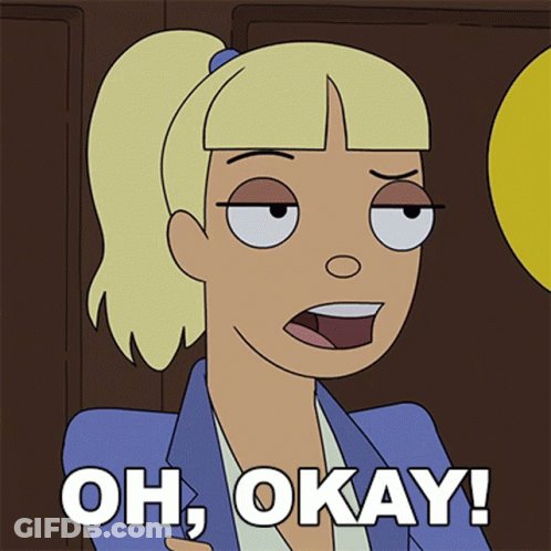 Cartoon Woman Saying Oh Okay GIF