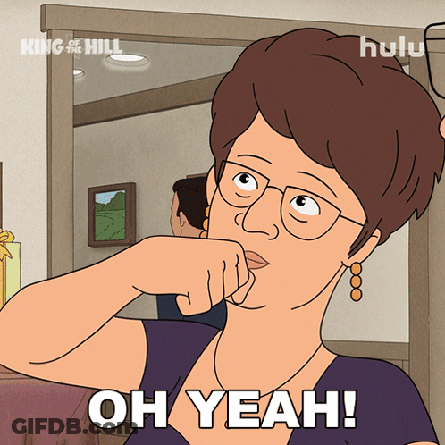 Cartoon Woman Saying Oh Yeah GIF