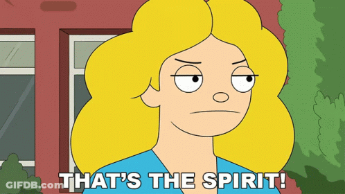 Cartoon Woman Saying That's The Spirit GIF