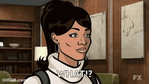 Cartoon Woman Saying What In Living Room GIF