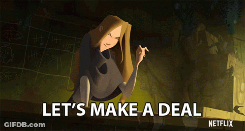 Cartoon Woman Says Let's Make A Deal Netflix GIF