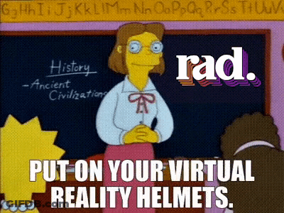 Cartoon Woman Standing Before Blackboard With Rad GIF