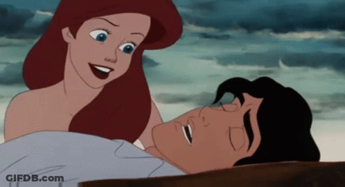 Cartoon Woman Standing Beside Sleeping Man GIF