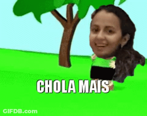 Cartoon Woman Standing In Front Of Tree Chola Mais GIF