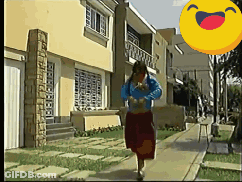 Cartoon Woman Standing In Front Of Tree Chola Mais GIF