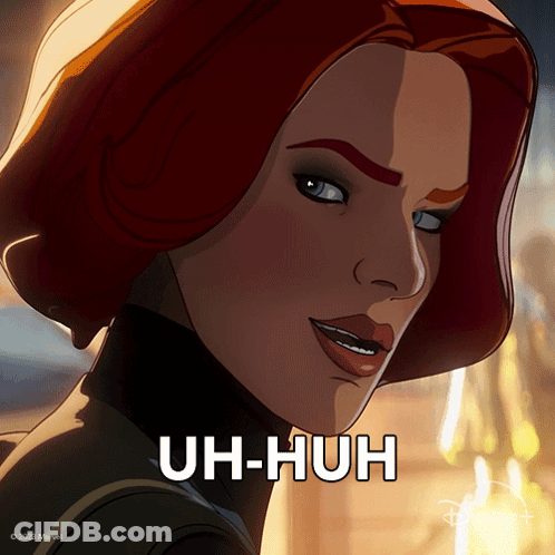 Cartoon Woman Uh-Huh GIF
