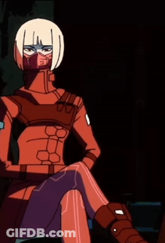 Cartoon Woman Wearing Mask GIF