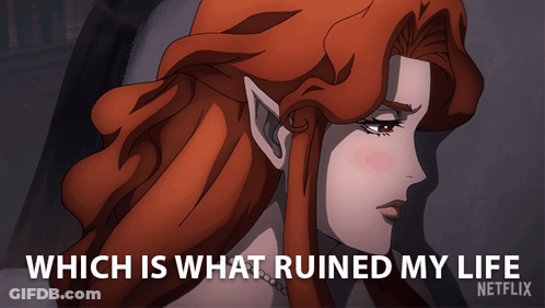 Cartoon Woman Which Is What Ruined My Life GIF
