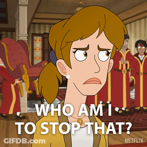 Cartoon Woman Who Am I To Stop That GIF