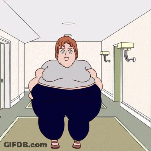 Cartoon Woman With Big Belly GIF