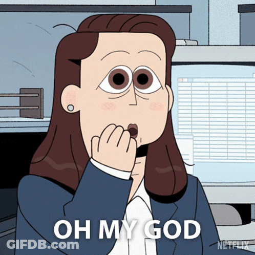 Cartoon Woman With Big Eyes Oh My God GIF