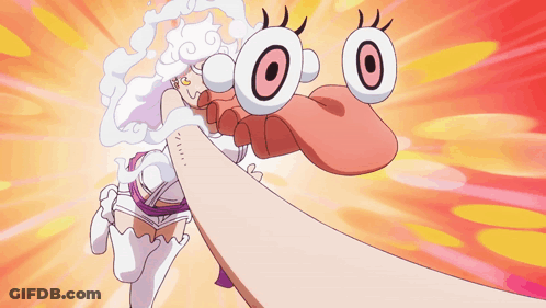 Cartoon Woman With Big Eyes Sticking Out Tongue GIF