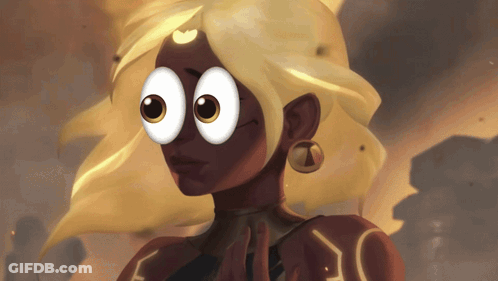 Cartoon Woman With Crescent Moon GIF