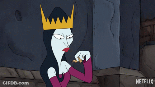 Cartoon Woman With Crown And Netflix Logo GIF