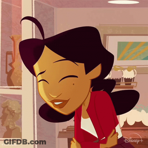 Cartoon Woman With Disney Logo GIF