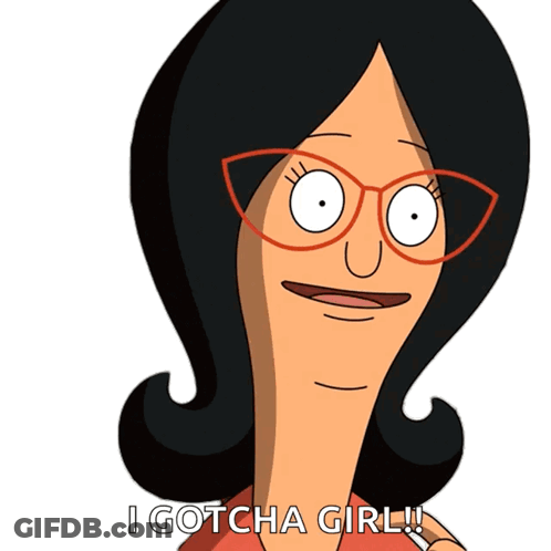 Cartoon Woman With Glasses I Gotcha Girl GIF