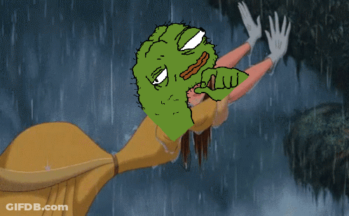 Cartoon Woman With Green Face GIF
