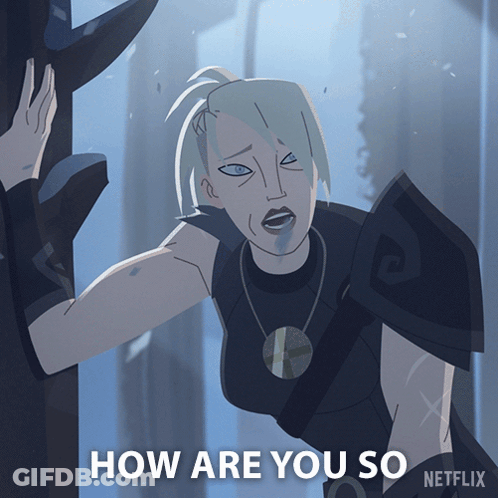 Cartoon Woman With How Are You So GIF