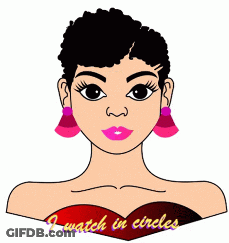 Cartoon Woman With I Watch In Circles GIF
