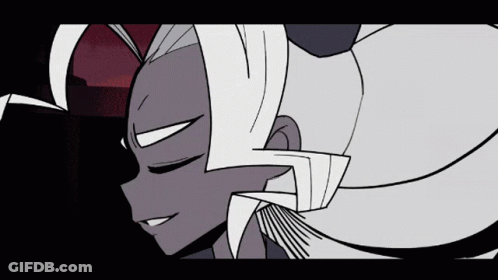Cartoon Woman With Long White Hair And Scarf GIF