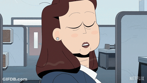 Cartoon Woman With Netflix GIF