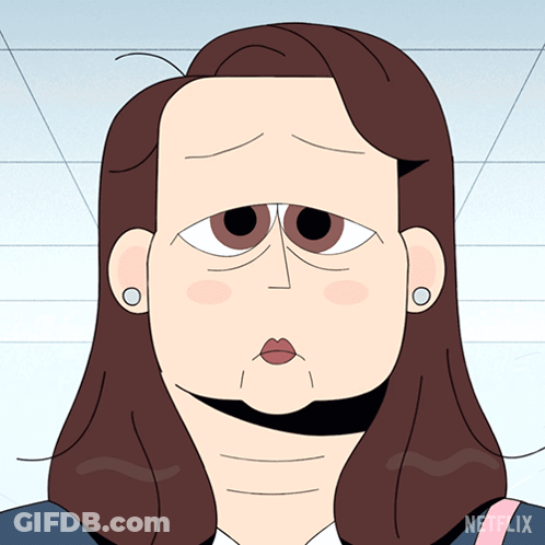 Cartoon Woman With Netflix Logo GIF