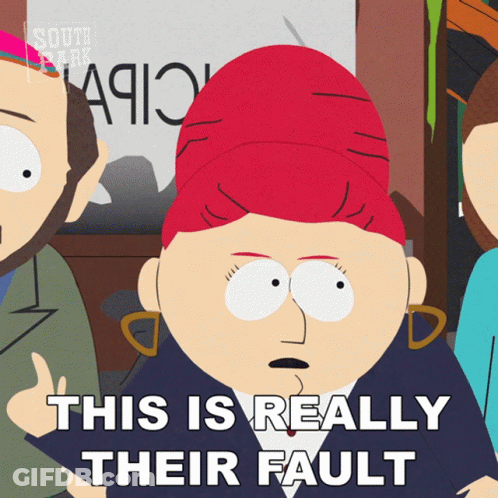 Cartoon Woman With Red Hair Saying This Is Really Their Fault GIF