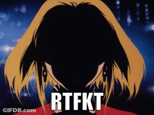 Cartoon Woman With RTFKT GIF