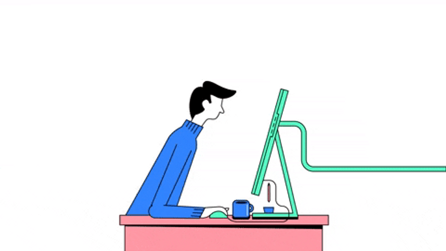 Cartoon Working On Sales GIF