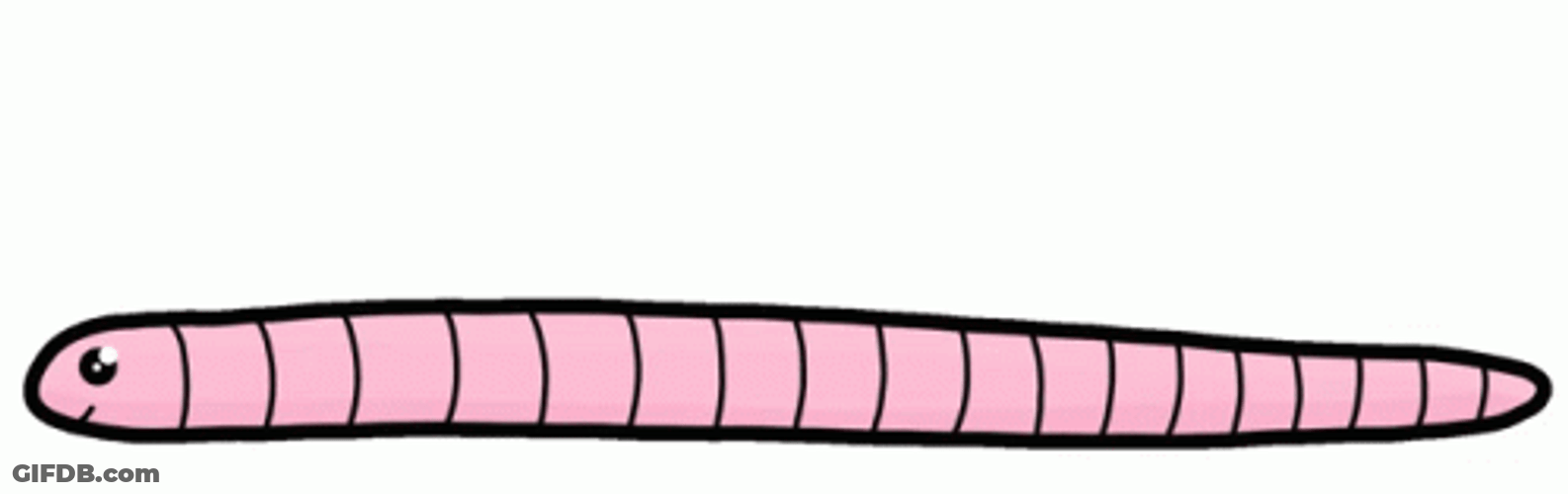Cartoon Worm Crawling GIF