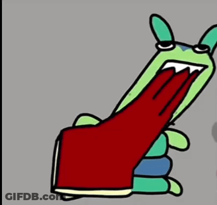 Cartoon Worm Holding Red Book GIF