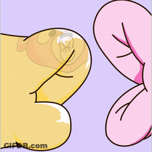 Cartoon Yellow And Pink Butterfly GIF