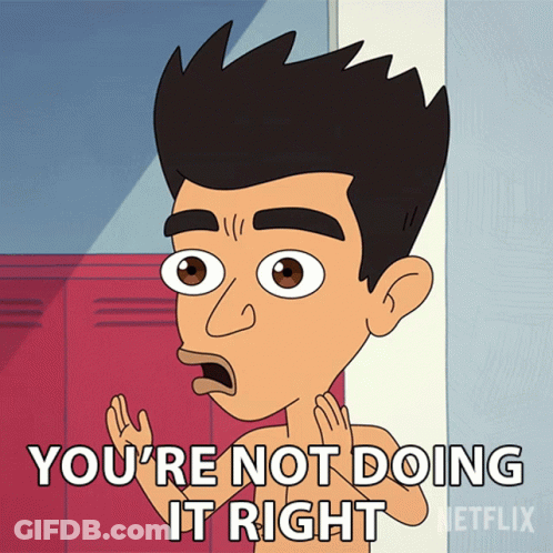 Cartoon You're Not Doing It Right Red Lockers GIF