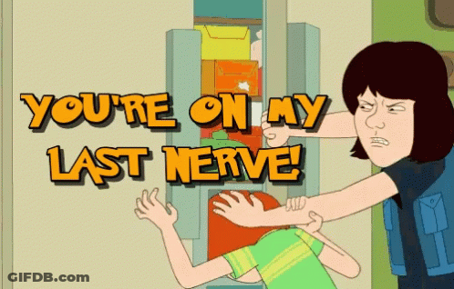 Cartoon You're On Last Nerve Man Holds Head GIF