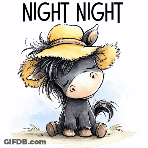 Cartoon Zebra Sleeping Good Night GIF